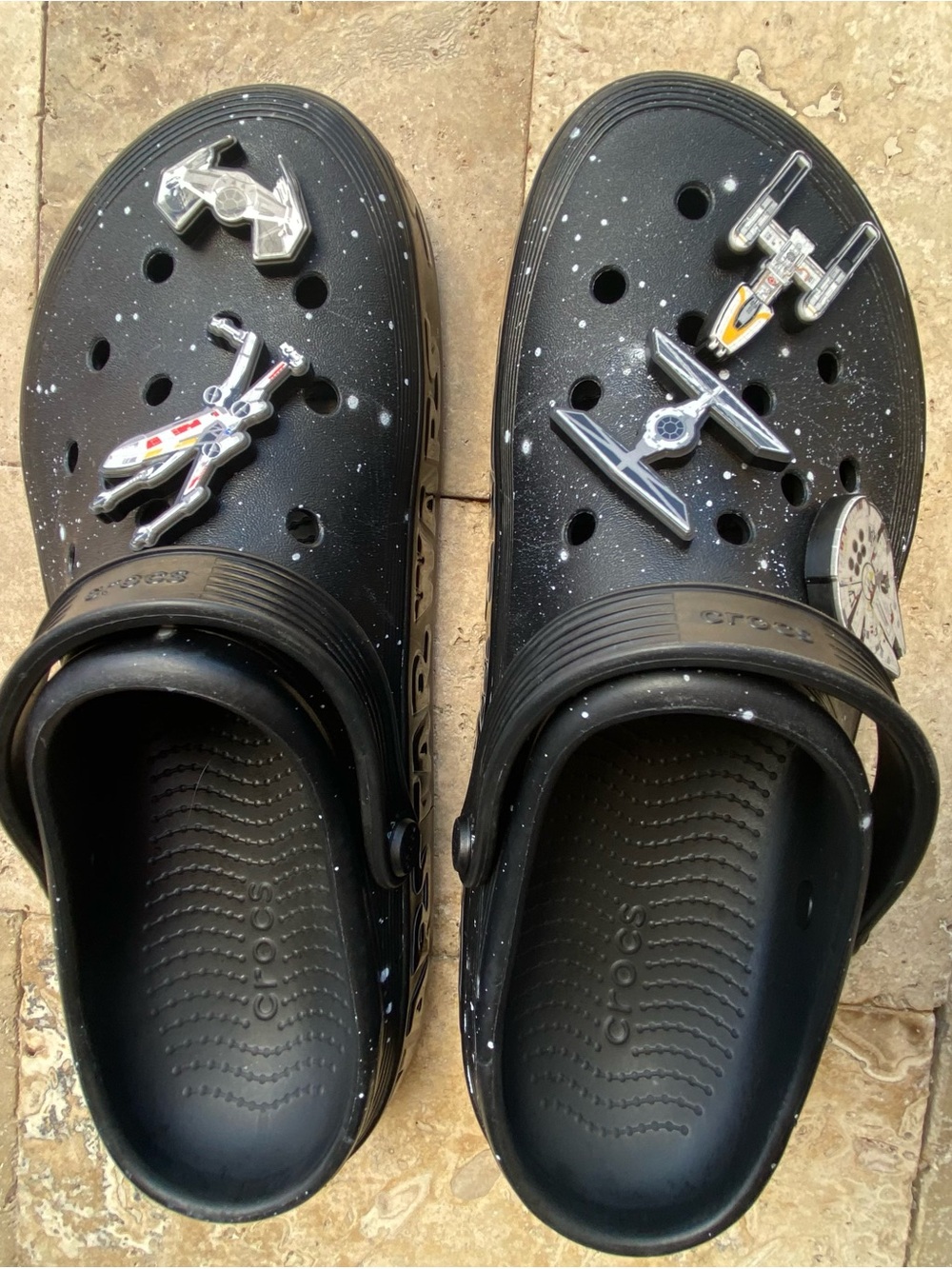 Crocs Star Wars Off Court Clog Galaxy, Far, Far Away Star Wars spaceship Jibbitz - Picture 3 of 7